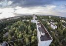 Veduta dall'alto della città di Chernobyl oggi