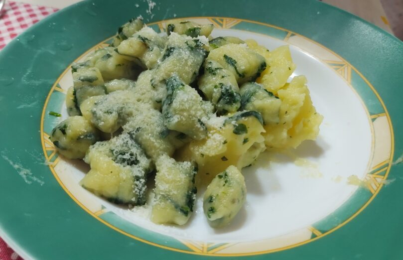 Gnocchi di patate e spinaci (fonte: archivio personale)