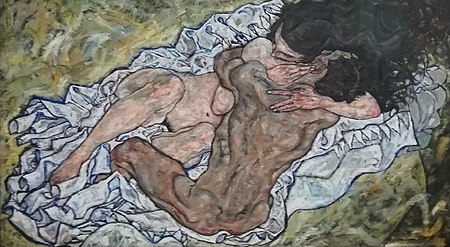 Quadro espressionista: L'abbraccio di Schiele